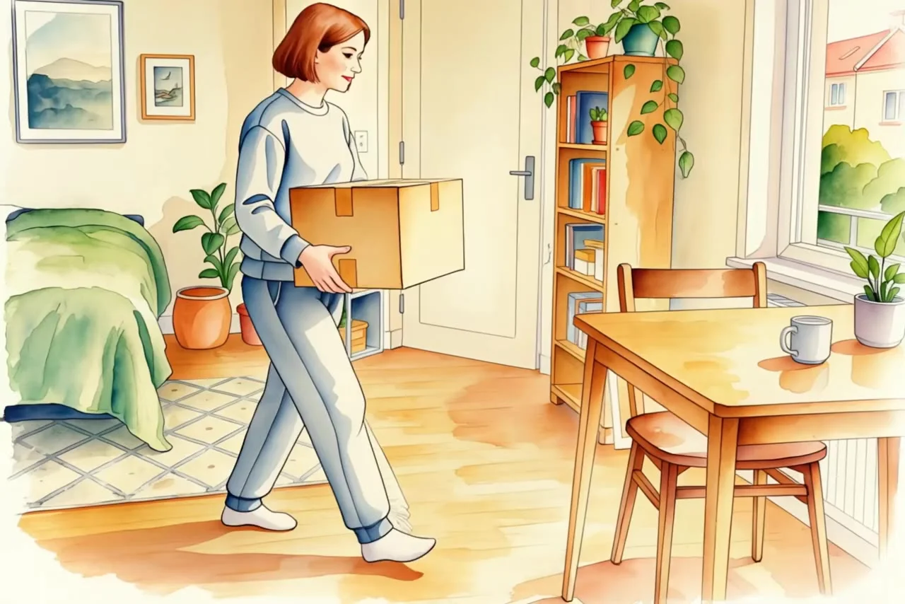 Actual Aisma result: The same box carried to the table as a loose watercolour painting.