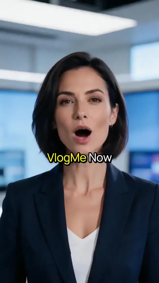 用 VlogMe 的 Trends 制作的真实新闻视频：AI 主播播报 Seedance 2.5 已在 VlogMe 上线，带字幕